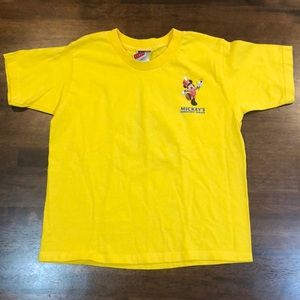 Mickey's Hometown Parade Shirt Youth Large Yellow Disneyana Mickey Unlimited